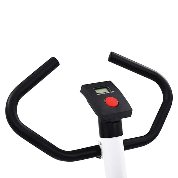 vidaXL Träningscykel remdrift vit Vit