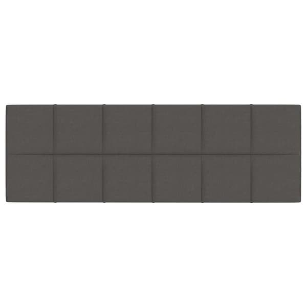 vidaXL Väggpaneler 12 st mörkgrå 90x30 cm tyg 3,24 m² Grå