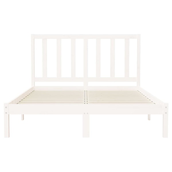 vidaXL Sängram vit massivt trä 120x200 cm enkelsäng Vit