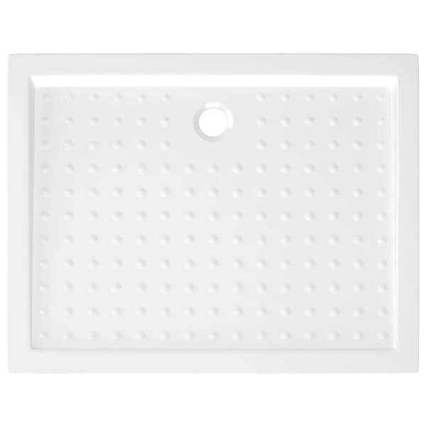 vidaXL Duschkar med prickar vit 90x70x4 cm ABS Vit
