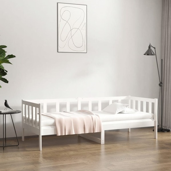 vidaXL Dagbädd utan madrass vit 80x200 cm massiv furu Vit