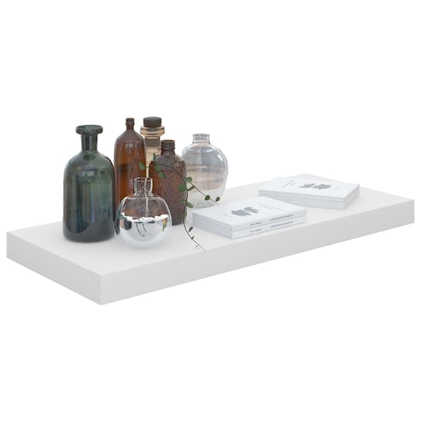 vidaXL Svävande vägghylla vit högglans 60x23,5x3,8 cm MDF Vit