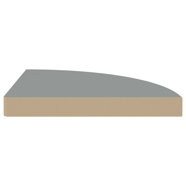 vidaXL Svävande hörnhylla grå 35x35x3,8 cm MDF grå