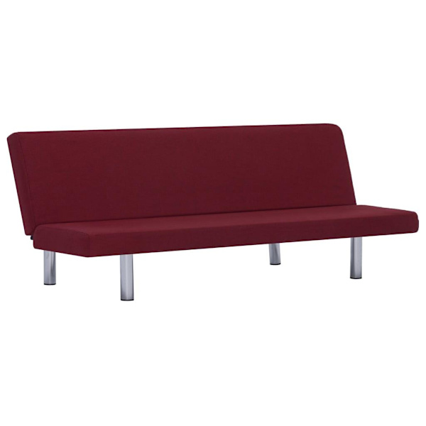 vidaXL Bäddsoffa vinröd polyester Röd
