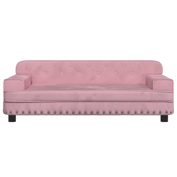 vidaXL Barnsoffa rosa 90x53x30 cm sammet Rosa