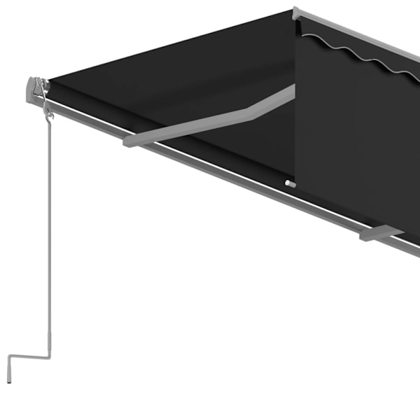 vidaXL Automatisk markis med rullgardin 3,5x2,5 m antracit Antracit