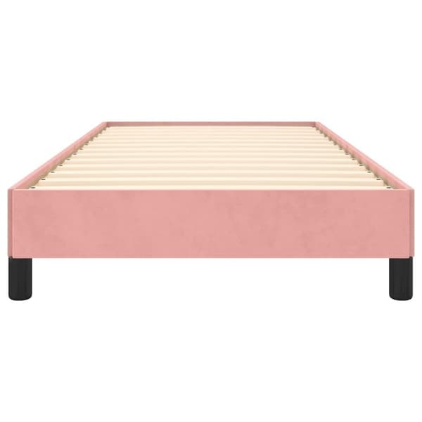 vidaXL Sängram rosa 90x190 cm sammet Rosa