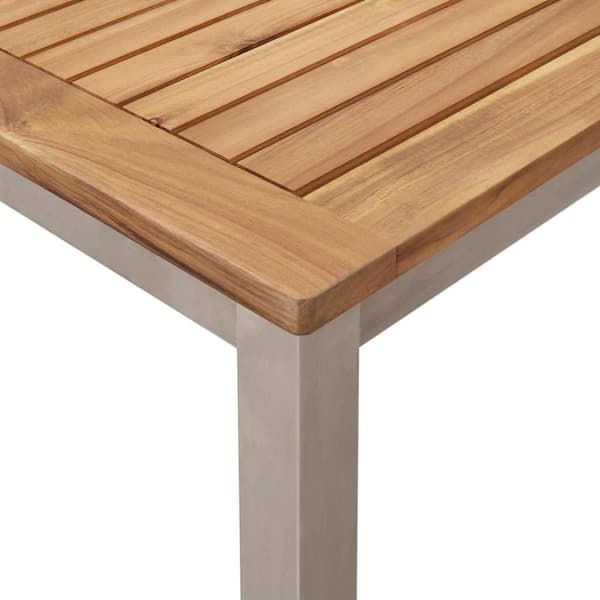 vidaXL Utomhusmatbord 7 st 180 x 90 x 75 cm Brun