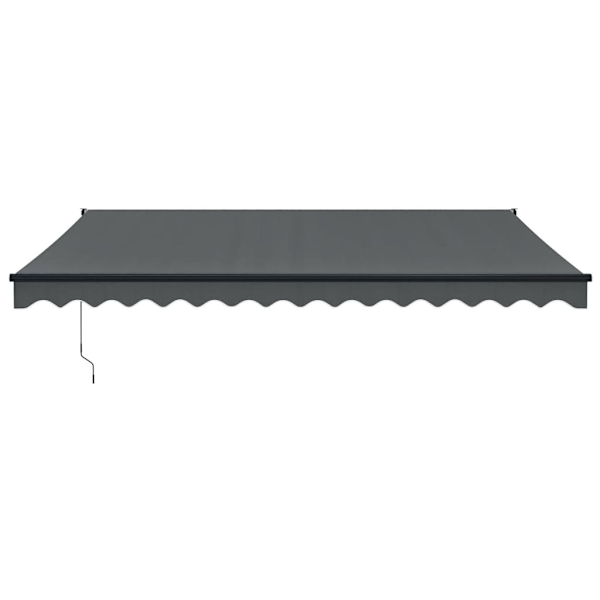 vidaXL Markis infällbar antracit 4x3 m tyg&aluminium Antracit