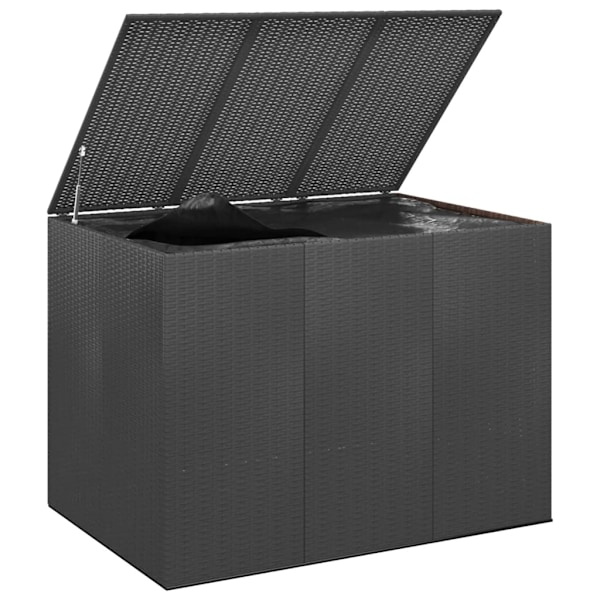 vidaXL Dynbox PE-rotting 145x100x103 cm svart Svart