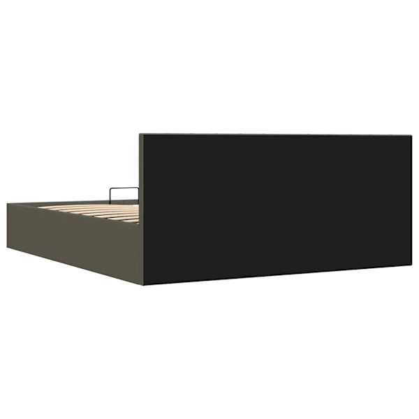 vidaXL Sängram hydraulisk förvaring utan madrass mörkgrå 180x200 cm grå