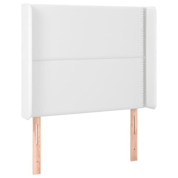 vidaXL Ramsäng med madrass & LED vit 100x200 cm konstläder Vit