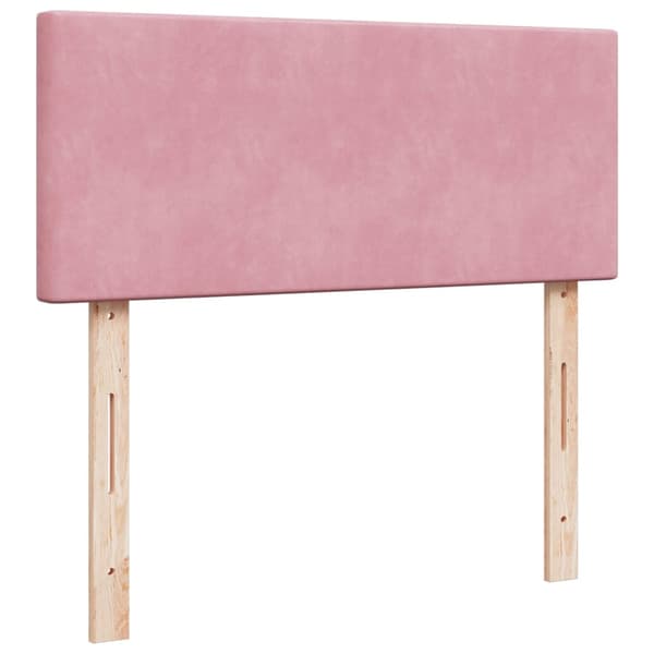 vidaXL Ramsäng med madrass rosa 120x190 cm sammet Rosa