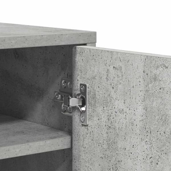 vidaXL Skoskåp betonggrå 60x35x70 cm konstruerat trä grå