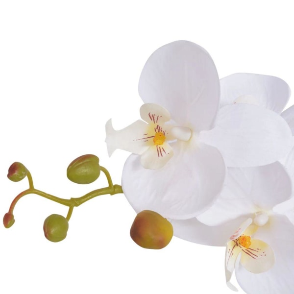 vidaXL Konstväxt Orkidé med kruka 75 cm vit Vit