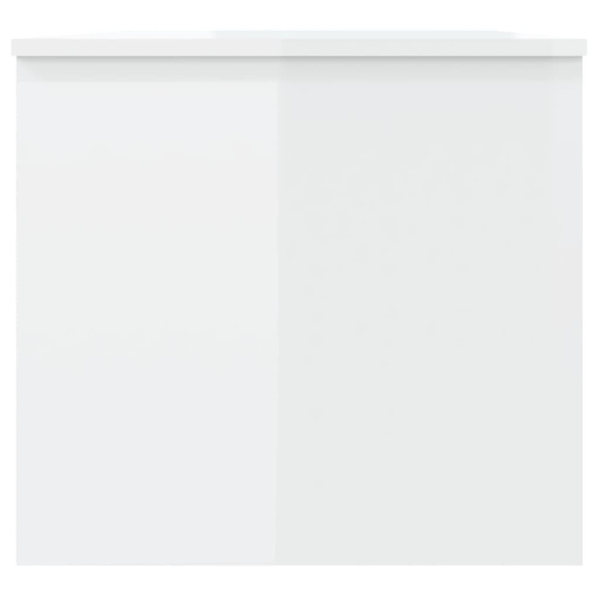 vidaXL Soffbord vit högglans 102x50,5x46,5 cm konstruerat trä Vit
