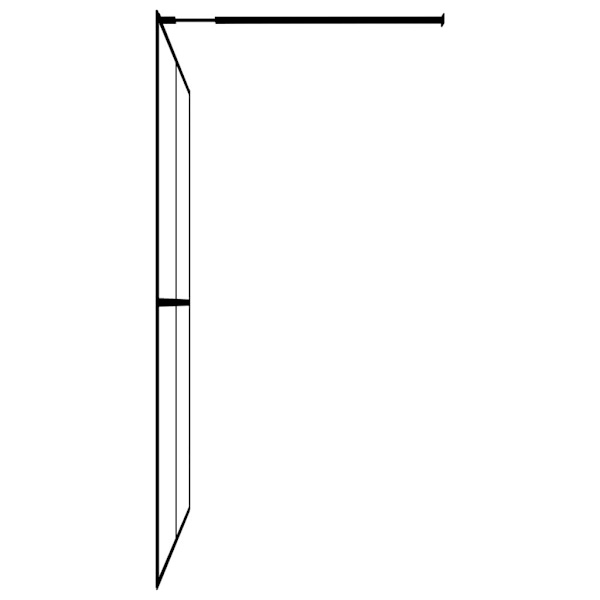 vidaXL Duschvägg till duschkabin härdat frostat glas 118x190 cm Svart