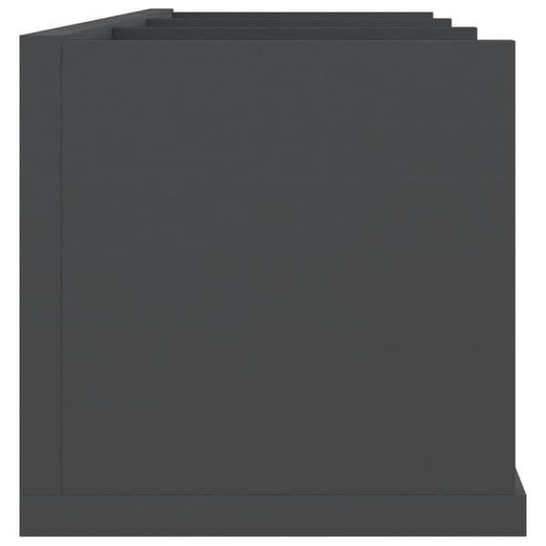 vidaXL CD-hylla grå 75x18x18 cm konstruerat trä grå