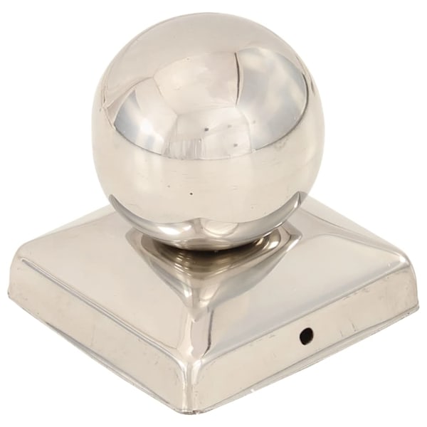 vidaXL Stolphattar klot 6 st rostfritt stål 71x71 mm Silver