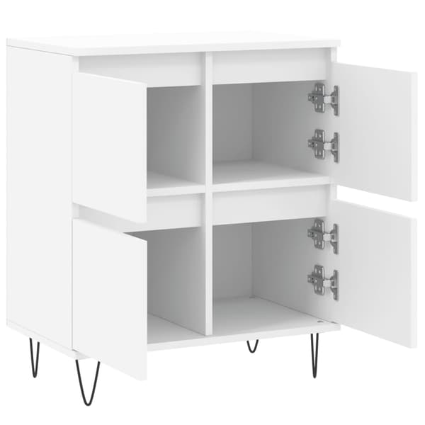 vidaXL Byrå vit 60x35x70 cm konstruerat trä Vit