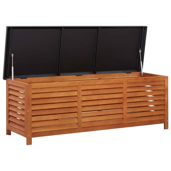 vidaXL Dynbox 150x50x55 cm massivt eukalyptusträ Brun