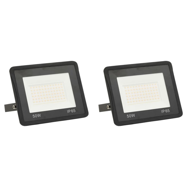 vidaXL Strålkastare 2 st 50 W LED kallvit Svart