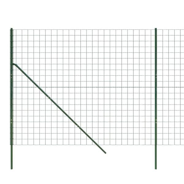 vidaXL Stängsel grön 2,2x25 m galvaniserat stål Grön