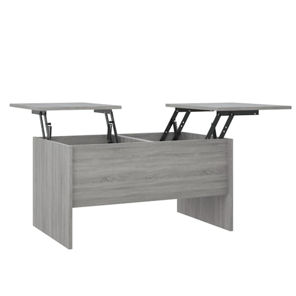 vidaXL Soffbord grå sonoma 80x50x42,5 cm konstruerat trä Grå
