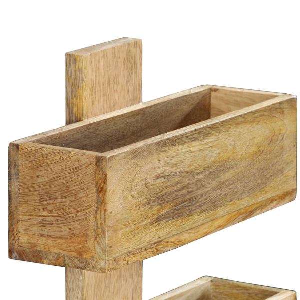 vidaXL Väggmonterat tidningsställ 30x11x72 cm massivt mangoträ Brun