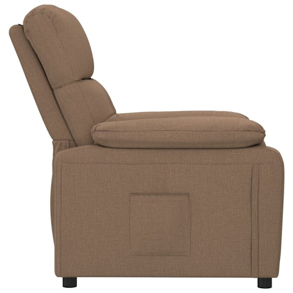 vidaXL Reclinerfåtölj brun tyg Brun