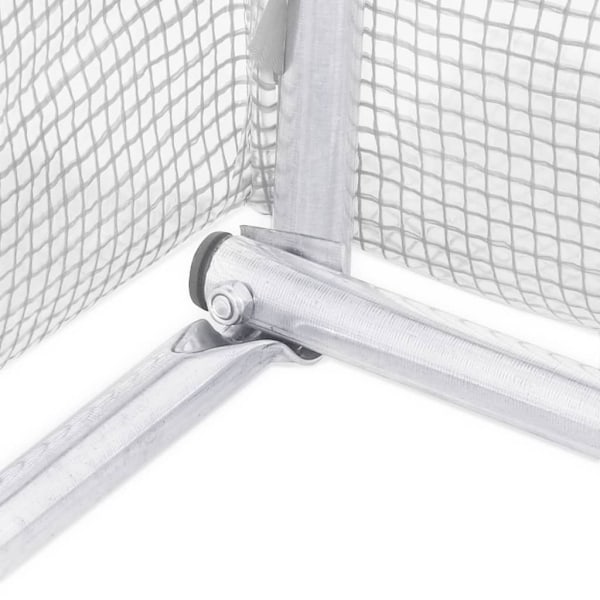 vidaXL Växthus med stålram vit 96 m² 24x4x2 m Vit