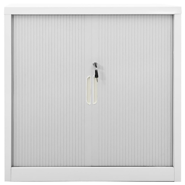 vidaXL Dokumentskåp med skjutdörr grå 90x40x90 cm stål grå