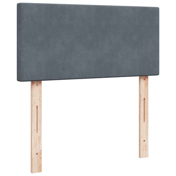 vidaXL Ramsäng med madrass mörkgrå 80x200 cm sammet Grå
