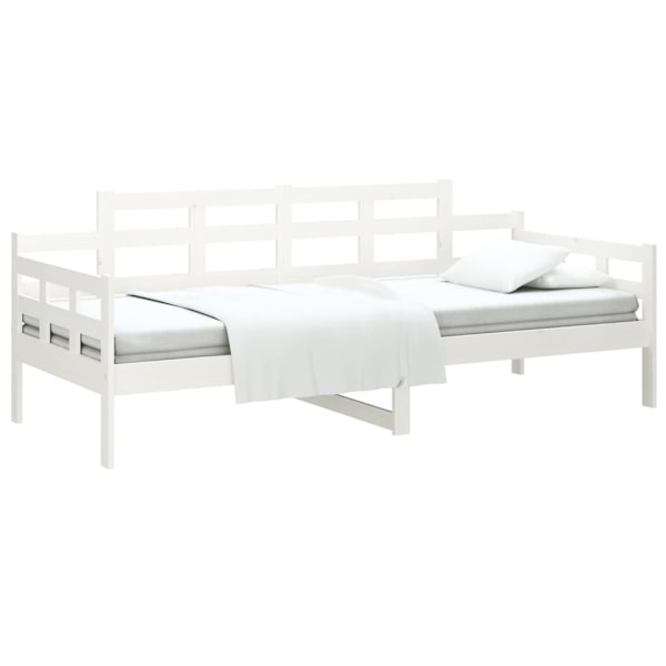 vidaXL Dagbädd vit massiv furu 90x190 cm Vit
