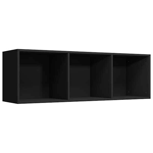 vidaXL Bokhylla/tv-bänk svart 36x30x114 cm konstruerat trä Svart