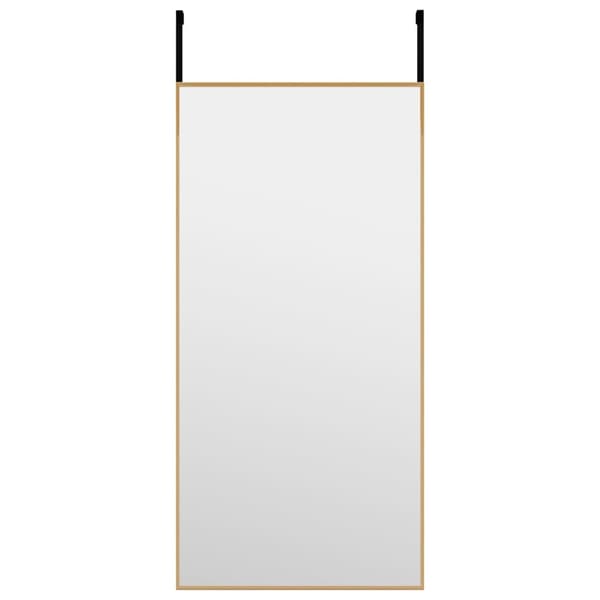 vidaXL Dörrspegel guld 30x60 cm glas och aluminium Guld