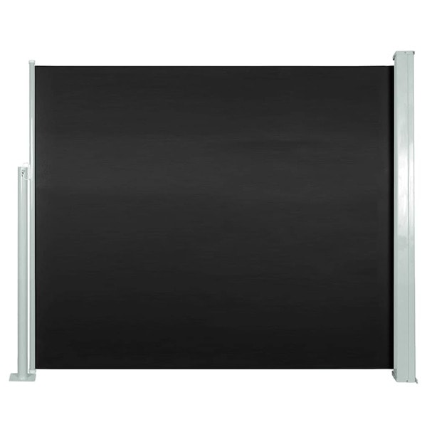 vidaXL Infällbar sidomarkis 120 x 300 cm svart Svart