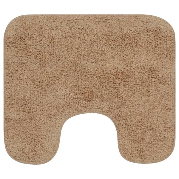 vidaXL Badrumsmattor 3 st tyg beige Beige
