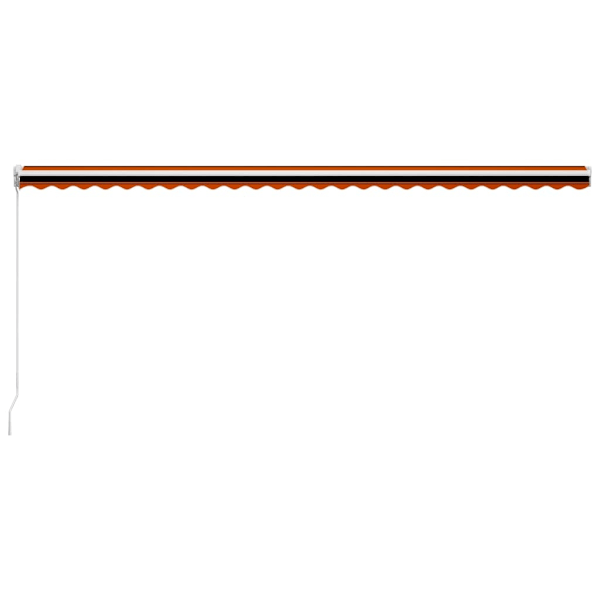 vidaXL Markis manuellt infällbar 600x300 cm orange och brun Orange