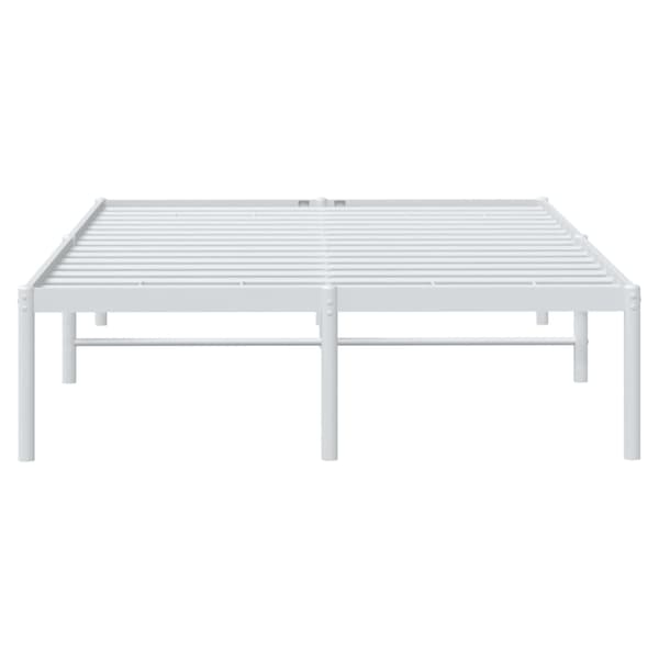 vidaXL Sängram metall vit 120x190 cm Vit