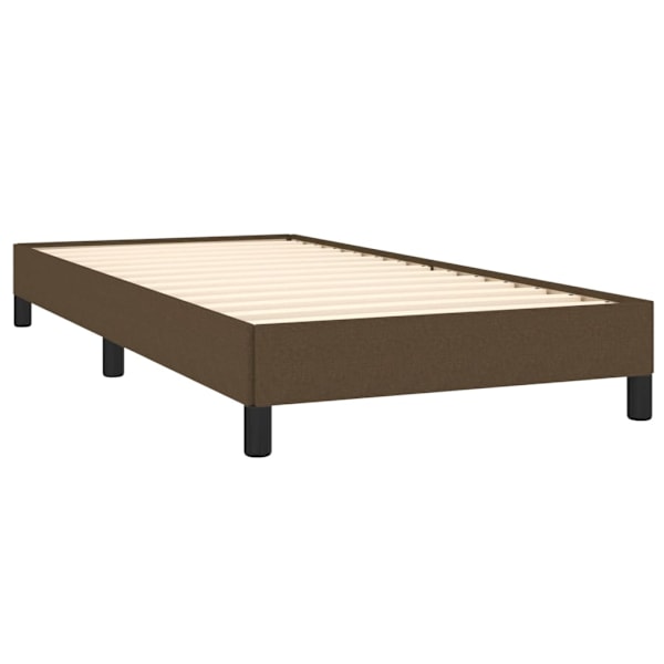 vidaXL Sängram mörkbrun 90x190 cm tyg Brun