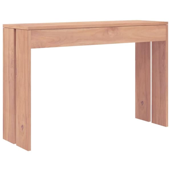 vidaXL Konsolbord 110x35x75 cm massiv teak Brun