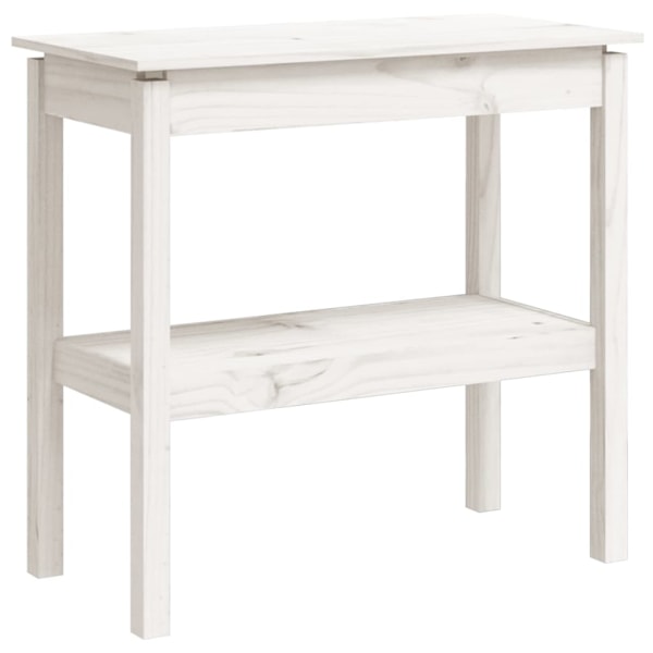 vidaXL Konsolbord vit 80x40x75 cm massiv furu Vit