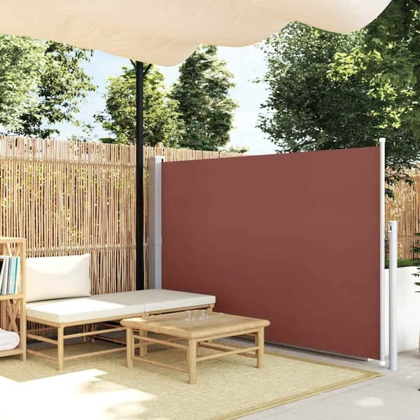 vidaXL Infällbar sidomarkis 140 x 300 cm brun Brun