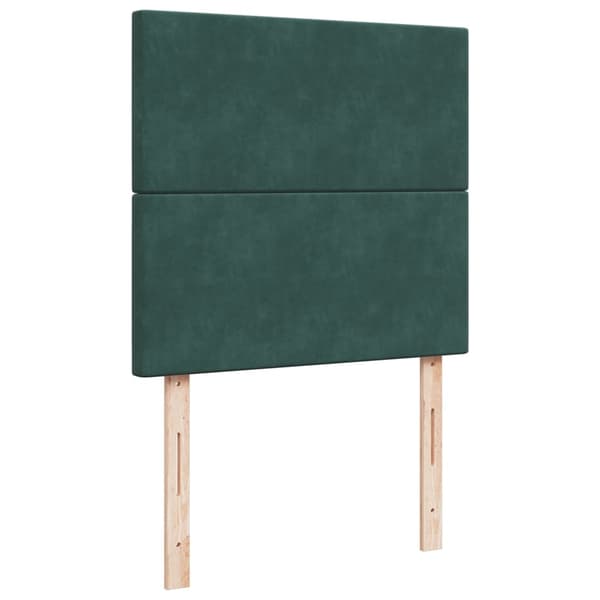 vidaXL Ramsäng med madrass mörkgrön 80x200 cm sammet Grön