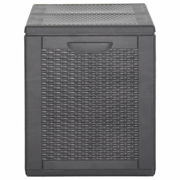vidaXL Dynbox 180 liter svart PP-rotting Svart