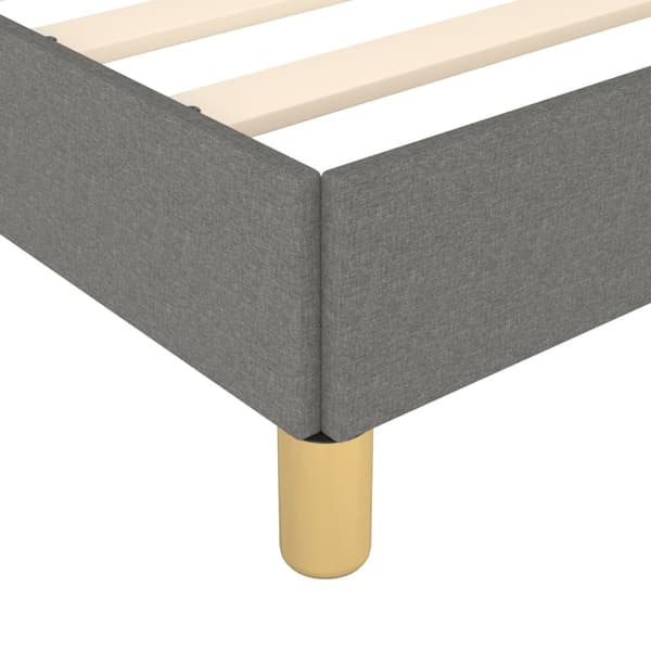 vidaXL Sängram utan madrass mörkgrå 100x200 cm tyg Grå