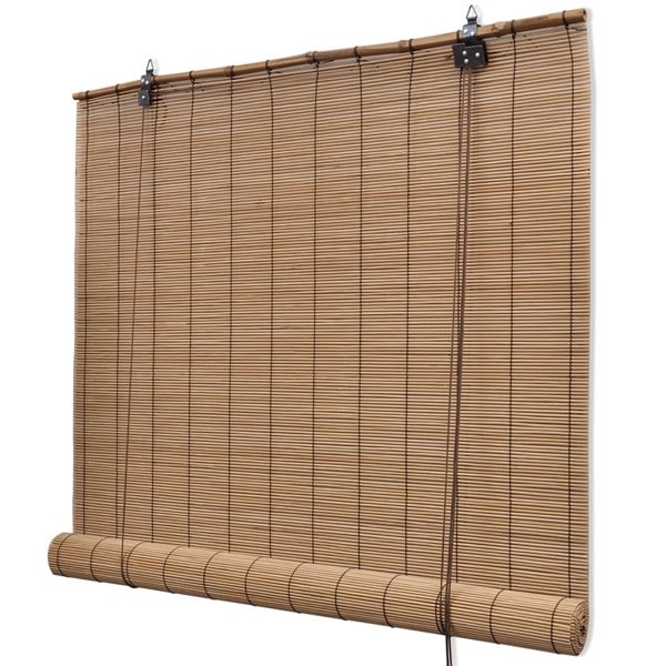 vidaXL Rullgardin i bambu 140 x 160 cm brun Brun