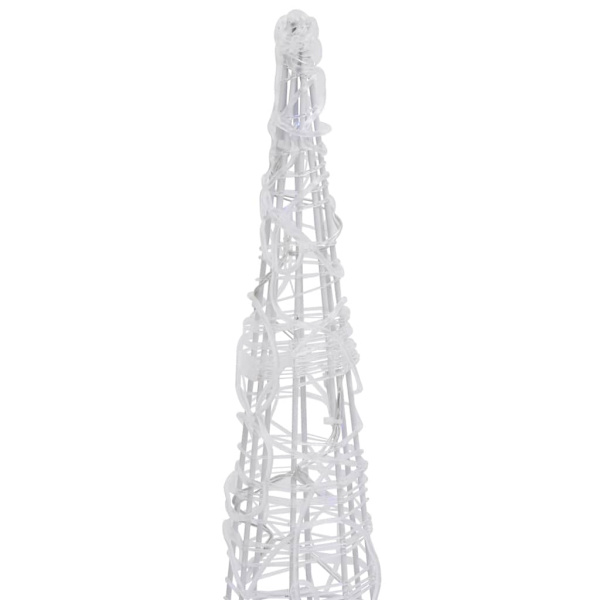 vidaXL Ljuskon LED pyramid akryl flerfärgad 120 cm multifärg