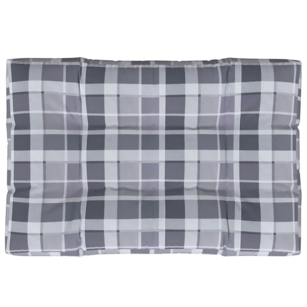vidaXL Palldyna grårutig 120x80x12 cm tyg multifärg